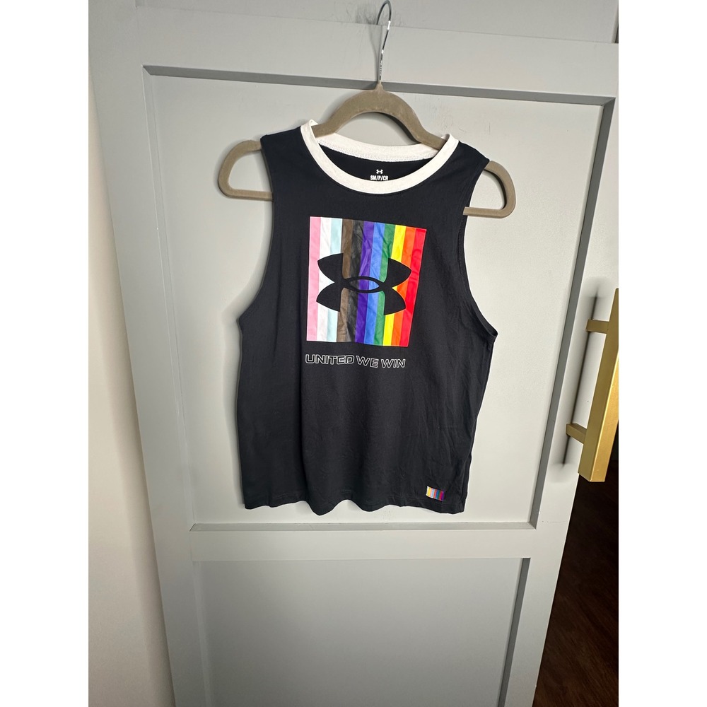 Under Armour Pride United We Win Muscle Tank Top Black 1378963-001 Mens Small